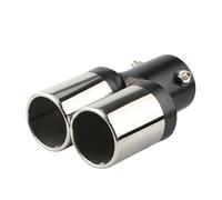 Terminali 1 Pz Per La Maggior Parte Lle Auto Terminale Di Scarico Per Auto Da 25" Doppio Tubo Rivestimento Per Gola Posteriore Di Auto Modificata. Terminale Di Scarico(Blackchrome straight)