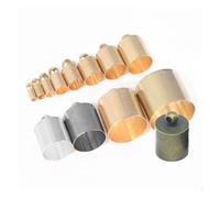 Terminali a barilotto in acciaio inossidabile, Tappi terminali in corda multicolore, dimensioni foro 2-14 mm, in metallo, confezione da 610 pezzi for la creazione di gioielli(Gold Color,8x12MM- 20PCS)