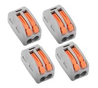 Terminali a connessione rapida di tipo push PCT, confezione da 50, for cavi rigidi e morbidi, connettori paralleli, molla in rame ispessito Striscia di connessione(PCT-212 (50 pieces))