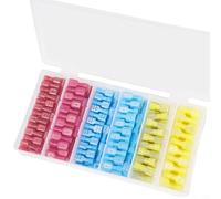 Terminali a crimpare isolati, 200 pezzi, connettori elettrici maschio e femmina, per cavi elettrici da 0,5-6 mm², 22-10 AWG, terminali in rame isolati in nylon