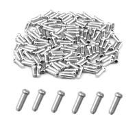 Terminali Cavi Bici,100 Pezzi Tappi per Cavi Freno Bici in Lega di Alluminio Copri Estremità Filo Bici Cappuccio Capicorda per Cavo Bicicletta Manicotti Terminali in Argento per Fune del Freno