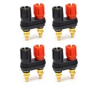 Terminali coppia BINDING POST con spina a banana for altoparlante 2/4 pezzi | Connettore rosso nero Presa doppia banana femmina for amplificatore altoparlante(4PCS)