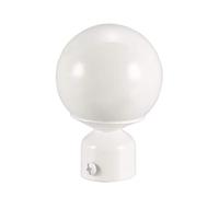 Terminali decorativi per aste, Terminali a sfera in ferro for asta for tenda da 28 mm, bianchi, 90 x 60