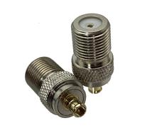 Terminali del cavo del connettore dell'adattatore RF coassiale RF a spina maschio F TV da 2 pezzi F TV a MCX