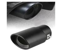 Terminali di scarico 1 pezzo 2,5" ingresso auto scarico marmitta tubo terminale in acciaio inox cromato finitura posteriore gola marmitta di scarico(Nero)