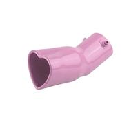 Terminali di scarico 1 pezzo universale in acciaio inox a forma cuore tubo piegato gola di coda 63 mm/2,5'' tubo di scarico marmitta punte marmitta auto Silenziatore di scarico(Pink)