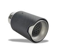 Terminali di scarico 1 pezzo universale per auto modifica aggiornamento punte di scarico marmitta tubo in fibra di carbonio modifica gola coda Silenziatore di scarico(Matte Inlet 63)