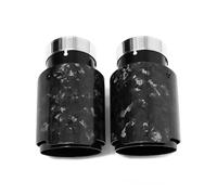 Terminali di scarico 1 pz. Puntale per marmitta in fibra di carbonio lucida nera in acciaio inossidabile 304, ugello universale per tubo di scarico Tubo di scarico posteriore(ID67MMOD114MM)