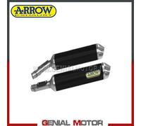 Terminali di Scarico Arrow Race Tech Allu Nero Aprilia Tuono 1000 R 2006 > 2010
