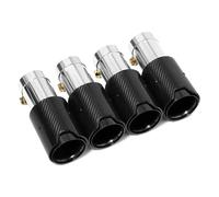Terminali di scarico auto 4 Pezzi Punta Di Scarico Per BMW Per M3 E9x E90 E92 E93 80MM NERO LUCIDO Punte Per Marmitta In Fibra Carbonio Ugello Per Tubo(Nero)