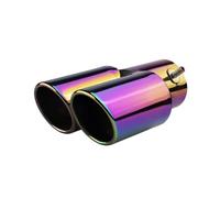 Terminali di scarico auto Accessori Per Auto Tuning Marmitta Universale Marmitta In Acciaio Inox Marmitta Per Auto Doppie Punte Di Scarico Accessori Per Auto(Colorful bevel)