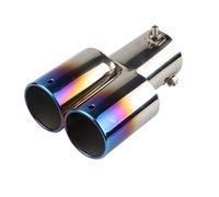 Terminali di scarico auto Accessori Per Auto Tuning Marmitta Universale Marmitta In Acciaio Inox Marmitta Per Auto Doppie Punte Di Scarico Accessori Per Auto(Blue round)