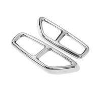 Terminali di scarico Copertura per tubo di scarico doppio posteriore in argento Per BMW Serie 5 G30 G31 (2017-2022) Terminale di scarico per auto Terminali di scarico per auto