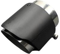 Terminali di scarico for auto, sistema di tubi di scarico in fibra di carbonio opaca, terminale di scarico da 104 mm, 114 mm, 120 mm, punta di diametro lungo (70 mm, uscita 101 mm)