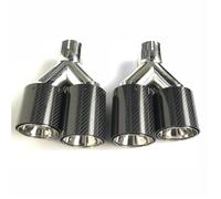 Terminali di scarico per auto 1 Paio Di Punte Per Marmitte Scarico Quadruple Tubi Terminali A Doppia Coda Ugello Per Serie Per BMW(ID 51MM-OD 80MM)