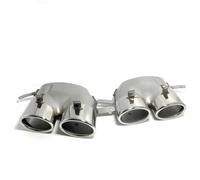 Terminali di scarico per auto 1 Paio Di Tubi Scarico Per Auto In Acciaio Inossidabile 304 Per A6 A7 Fino A S6 S7 Terminale Per(Argento)