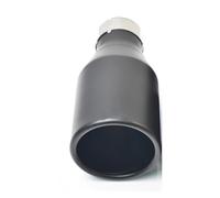 Terminali di scarico per auto 1 PC Silenziatore Nero Opaco Acciaio Inossidabile Tubo Terminale Universale Tubo Di Scarico Per Auto Punta Di Scarico Con Bordo Riccio Coda Gola(54-101mm flat)
