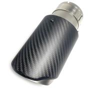 Terminali di scarico per auto 1 Pezzo In Fibra Di Carbonio Opaca A Due Strati In Acciaio Inossidabile Opaco Punta Silenziatore Punta Di Scarico Ugello Tubo Di Scappamento Coda Gola(57MM IN-101MM OUT)