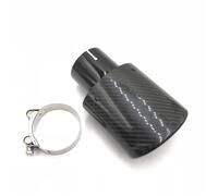 Terminali di scarico per auto 1 Pezzo Nero Ovale Inclinato Lucido Opaco In Fibra Di Carbonio Punta Di Scarico Marmitta Tubo Di Scarico Car Styling Per BMW Coda Gola(48 IN 105 OUT Glossy)