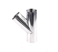 Terminali di scarico per auto 1 Pz 304 In Acciaio Inox A Tre Vie Tubo Saldato Universale Tubo Di Scarico Saldato Silenziatore Tubo Di Collegamento Raccordo Coda Gola(25mm x 1.5mm)