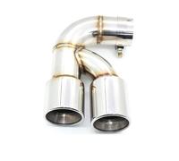 Terminali di scarico per auto 1 Pz 304 In Acciaio Inox Fibra Carbonio Punta Scarico Tubo Di Scarico Per BMW 118i 116i F20 Punta Del Silenziatore 63mm Ugello Scarico Terminale Scarico Auto(Silver 118)