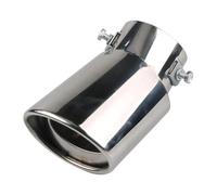 Terminali di scarico per auto 1 Pz 63mm Punta Del Silenziatore Di Scarico Coda In Acciaio Inox Gola Di Scappamento Tubo Di Scarico Forniture Per La Modifica Accessori Auto Coda Gola(Curved silver)