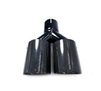Terminali di scarico per auto 1 Pz. Modifica Auto Universale Doppio Tubo Di Scarico Per Automobile Nero Lucido Marmitta Punta(ID 70mm-OD 76mm)