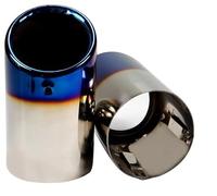 Terminali di scarico per auto 2 Pz/set 7.6 Cm/2.99 Pollici In Acciaio Inox Auto Tubi Di Scarico Punta Del Silenziatore Coperture Per A1 A3 Per A4 TT 2009-2015 Coda Gola(Toasted Blue-8cm)