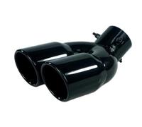 Terminali di scarico per auto Accessori Per Auto In Acciaio Inossidabile Con Uscita Marmitta Per Tubo Di Scarico Universale A Doppia Canna Da 63 Mm Per Ingresso Auto Coda Gola(Black W)