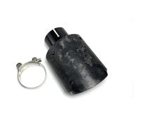 Terminali di scarico per auto Parti Del Tubo Della Marmitta In Acciaio Inossidabile Nero Universale Dritto Per Coda Di Scarico In Carbonio Opaco Da 1 Pezzo Coda Gola(ID 70MM OD 114MM)