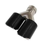 Terminali di scarico per auto Punta Del Silenziatore Lucida Forma A Y Silenziatori Per Tubi Di Scarico A Doppia Uscita Decorazione Ugello Acciaio Inossidabile Universale Coda Gola(Left 63mm-89mm)