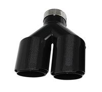 Terminali di scarico per auto Punta Del Silenziatore Lucida Forma A Y Silenziatori Per Tubi Di Scarico A Doppia Uscita Decorazione Ugello Acciaio Inossidabile Universale Coda Gola(Left 51mm-76mm)