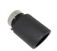 Terminali di scarico per auto Punta Del Silenziatore Per Tubo Di Scarico In Fibra Di Carbonio Opaca Per Auto Ugello A Crimpare Universale Acciaio Inossidabile Nero Coda Gola(57mm-76mm)