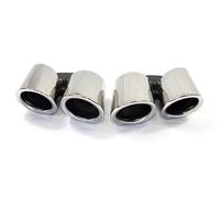 Terminali di scarico per auto Punta Di Scarico Auto Per Panamera Per 971 2017 2018 2019 2020+ Punta Del Silenziatore Ugello Di Ricambio Per Tubo Scappamento Di Scarico Coda Gola(Silver B)