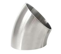 Terminali di scarico per auto Raccordo Per Tubo A Gomito Da 45 Gradi Con Diametro Esterno Di 19 Mm/25 Mm/32 Mm/38 Mm/45 Mm/76 Mm Diametro Esterno In Acciaio Inossidabile 304 Coda Gola(38mm x 1.5mm)