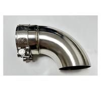 Terminali di scarico per auto Ricambi Auto Soppressore Del Tubo Di Scarico Raccordo A Gomito Di Uscita Dello Scarico In Acciaio Inossidabile Coda Gola(70mm)