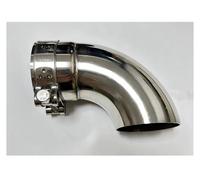Terminali di scarico per auto Ricambi Auto Soppressore Del Tubo Di Scarico Raccordo A Gomito Di Uscita Dello Scarico In Acciaio Inossidabile Coda Gola(67mm)