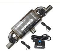 Terminali di scarico per auto Silenziatori Elettrici Con Valvola Variabile Per Tubo Scarico Pulsante Del Telecomando Forma A T Universale In Acciaio Inossidabile Uno In Due Fuori Terminale Scarico Aut