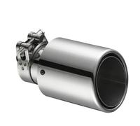 Terminali di scarico per auto Terminale Di Scarico Per Marmitta In Acciaio Inossidabile Per Auto Universale A Crimpare Con Decorazione In Argento Per Tubi Di Scarico Terminale Scarico Auto(67mm-101mm)