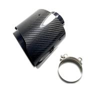 Terminali di scarico per auto Tubo Di Scarico Lucido Per Auto Scarico Universale In Acciaio Inossidabile Terminale Di Scarico In Carbonio Ugelli Da 130 Mm Punta Marmitta Silenziatore Scarico(IN 57MM-O