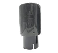 Terminali di scarico per auto Tubo Silenziatore Universale Con Punta Di Scarico Universale In Acciaio Inossidabile Nero Lucido A Due Tipi In Fibra Di Carbonio Per BMW Coda Gola(63IN -89OUT A)