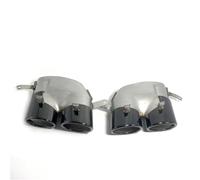 Terminali di scarico per auto Un Paio Di Punte Scarico Per Ugelli Accessori Per Auto Per A6 A7 Fino A S6 S7 Tubo 2016-2018 Punta Marmitta(Nero)