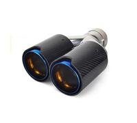 Terminali di scarico Per BMW Silenziatore per auto Modifica Coda Gola Ugello Bruciato Blu 1 pezzo Tubo scarico per auto in fibra carbonio Doppi consigli Tubo di scarico posteriore(Equal-Inlet 63)