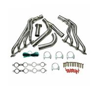 Terminali di Scarico Per Chevy Per Gmc Per GMT800 Per Silverado Per Sierra 1500 1999 2000 2001-2006 Collettore Di Scarico Argento + Tubo A Y Terminale di scarico per auto