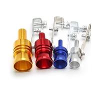 Terminali di scarico Simulatore di suono del terminale di scarico, fischio del turbocompressore per la modifica del veicolo (taglie S/M/L/XL) Terminali di scarico per auto( Silver - L)
