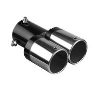 Terminali Di Scarico Terminale Di Scarico Per Auto A Doppia Uscita Da 63 Mm Silenziatore Per Auto In Acciaio Inossidabile Terminale Di Scarico Per Auto Con Bordo Arrotondato Inclinato Marmitta(1PC)