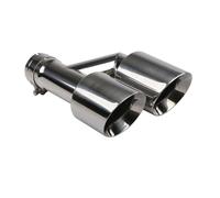 Terminali di scarico Terminale di scarico tipo H in acciaio inox titanio nero, adatto per automobili da 63 mm, terminale di scarico a clip. Silenziatore(Left SS)