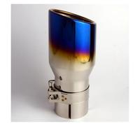 Terminali di scarico Tubo di scarico da 2,5 pollici Marmitta IN 63 mm Out 89 mm 2,5 pollici Inlett Taglio Punta di scarico Argento Silenziatore(Blu)