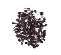 Terminali elettrici, 100 pezzi E1008 Connettori terminali isolati in ottone, ghiere a crimpare in PVC e nylon AWG18 1 mm² 8 mm multicolore(Brown)