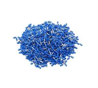 Terminali elettrici, 100 pezzi E4009 Terminali con ghiere isolate 12 AWG 4 mm² Connettori for cavi multicolore(Blue)